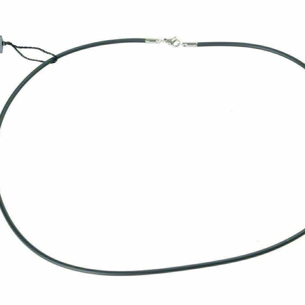 BARAKA Men's GC251252ACCA6500000 Stainless Steel Rubber Chain Necklace